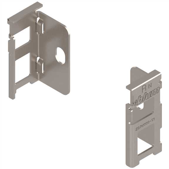 ZB7N000S Legrabox Back Fixings Bracket Nickel
