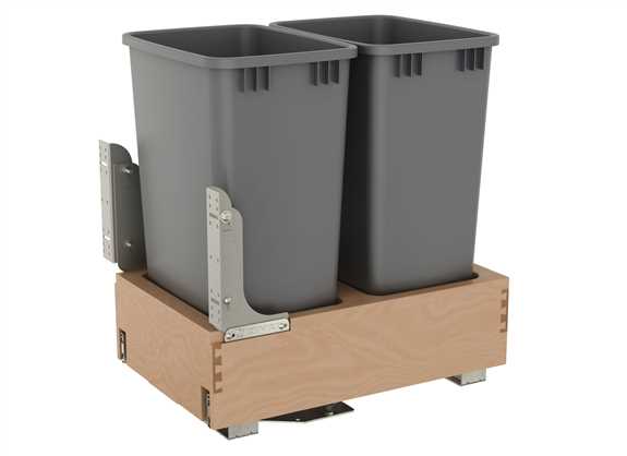 Double 50 Qt Waste Container w/ Rev-A-Motion Slide
