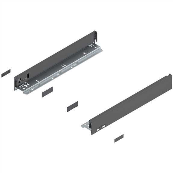 770N4502S Legrabox Drawer Slide - Grey Matte