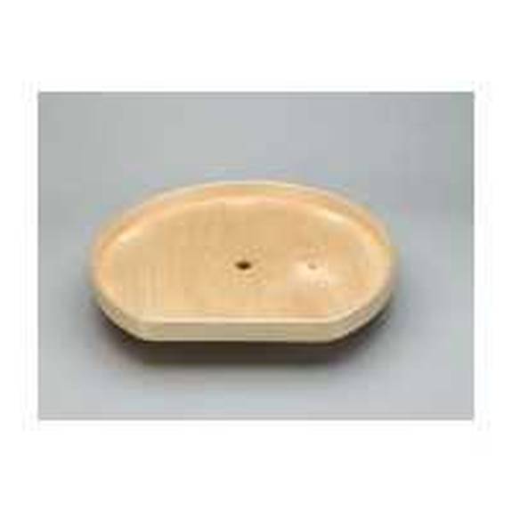 Lazy Daisy Banded Wood D-Shape Tray Drilled for Rev-A-Shelf Hardware