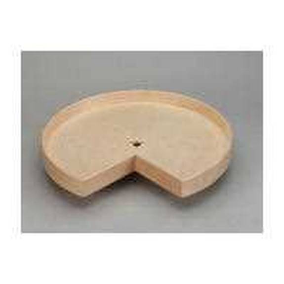Lazy Daisy Natural Wood Kidney Shape Tall Rim Tray Drilled for Rev-A-Shelf Hardware