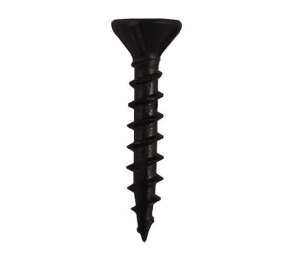 QS 11954 8 x 1 Square Drive Flat Head Type 17 Black Screws 1K/Box