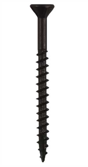 QS 11958 8 x 2" Square Drive Flat Head Type 17 Black Screws 1K/Box