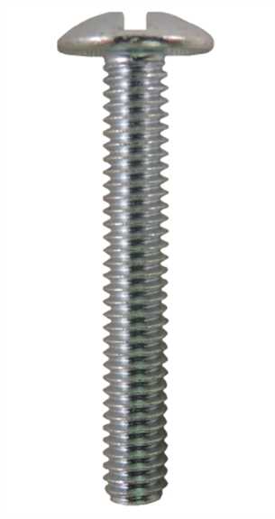 Phillips/Slotted Truss Head Machine Screws Zinc Plated 100/Box