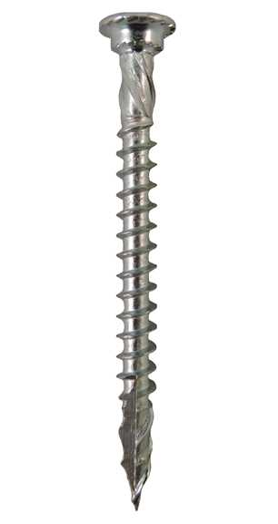 Quickscrews 8 x 2 Square-Funnel Head Spiral T17S Zinc Plated 1000