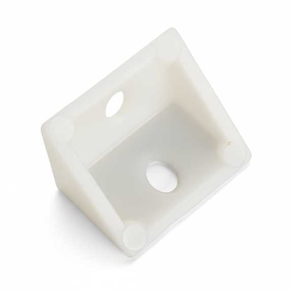 1682-32 White 1 x 3/4'' x 3/4'' Corner Brace -100/Box
