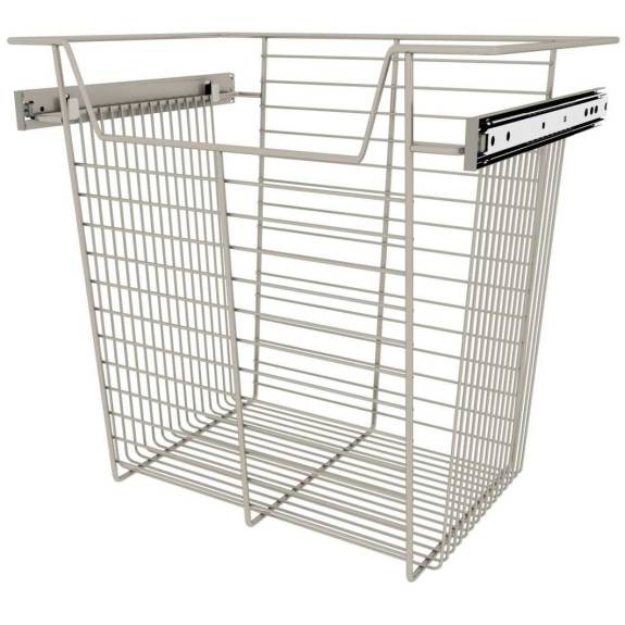 Satin Nickel 18" Pull Out Basket for 14" Closet 17"3/pc