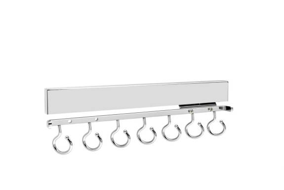 14" Chrome Pull Out Deluxe Scarf Rack
