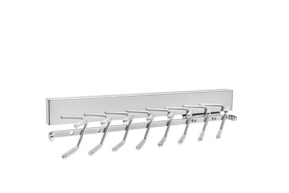 14" Chrome Pull Out Deluxe Tie Rack