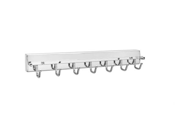 14" Chrome Deluxe Pop Out Belt Rack