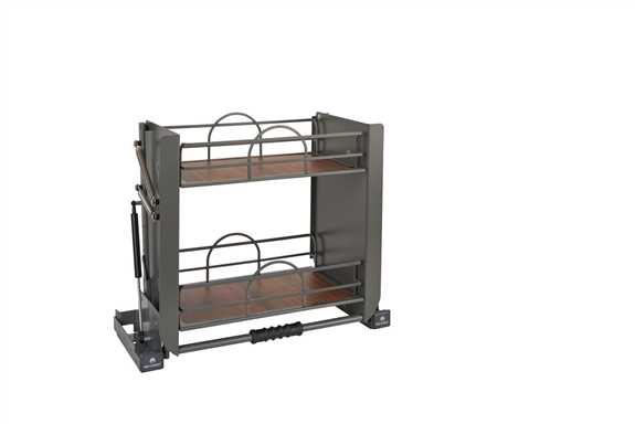 24" Orion Grey Pull-Down Shelf Wall Cabinet  REV SP