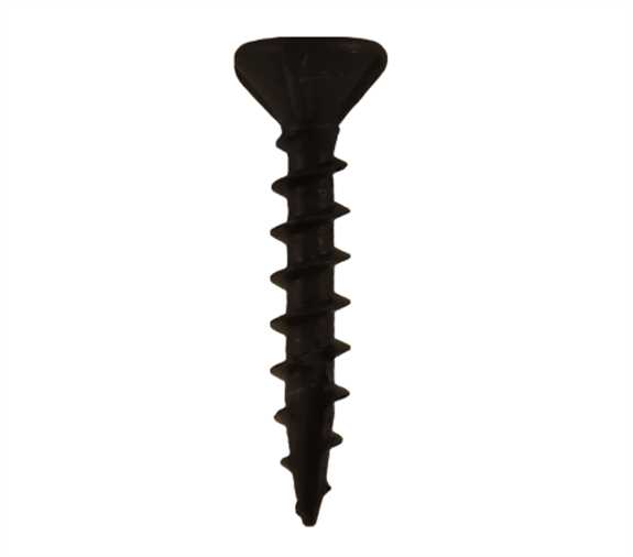 8 x 1" Combo Drive - Flat Head w/ Nibs, Type 17 Point, Black Screws 1K/Pack
