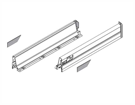 358M4002S TANDEMBOX 16'' White Drawer Profile