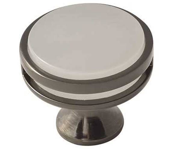 BP-36608-GMFA Oberon 1-3/8" Knob -  Gunmetal/Frosted Acrylic