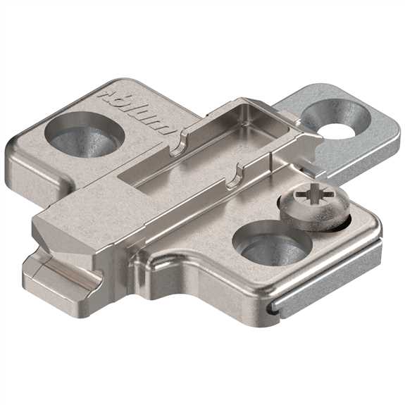 175H7100 CLIP Mounting Plate, Cruciform, 0 mm, Zinc, Screw-on, HA: Two Part