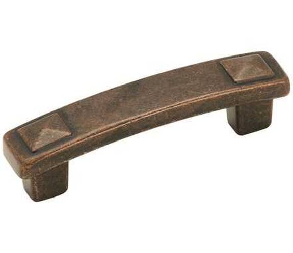 BP-4428-RBZ Forgings 3'' Pyramid Pull - Rustic Bronze