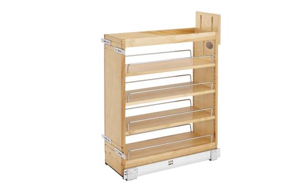 Rev-A-Shelf 448-BCSC-6C Pull-Out Wood Base Cabinet Organizer with Soft