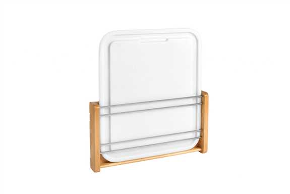 Door Storage Cutting Board Rack with Polymer Cutting Board