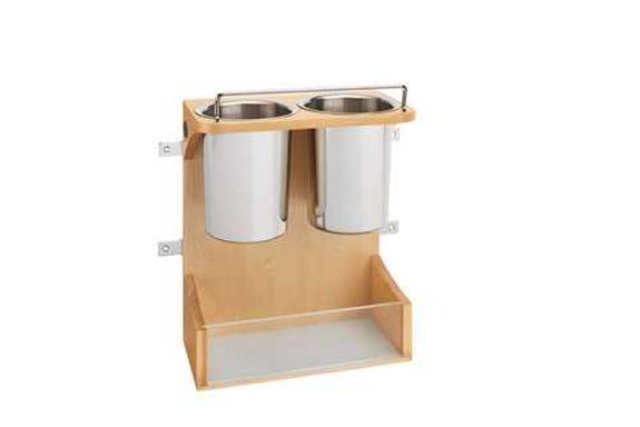 Two Container Appliance Door Rack for 15" Cabinet