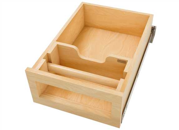 Maple Paper Towel Drawer System with Soft Close Slides 18"