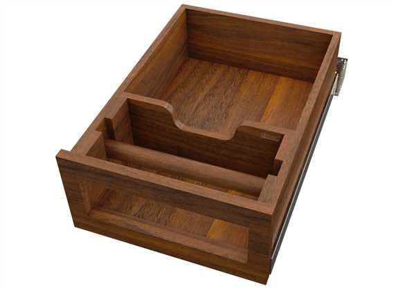 Walnut Paper Towel Drawer System with Soft Close Sliders 18"