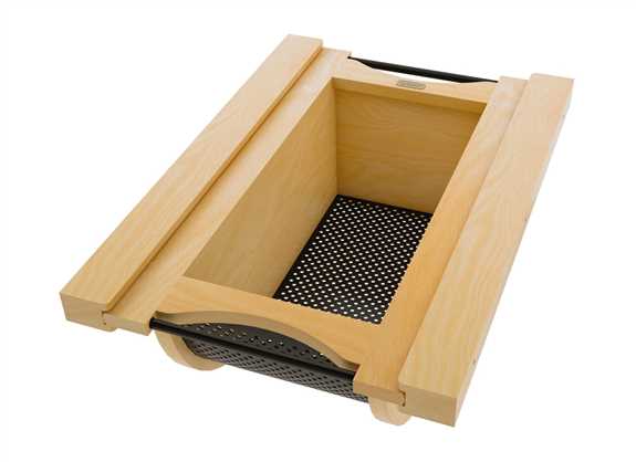 Maple/Black Dry Goods Pullout Baskets for 15"