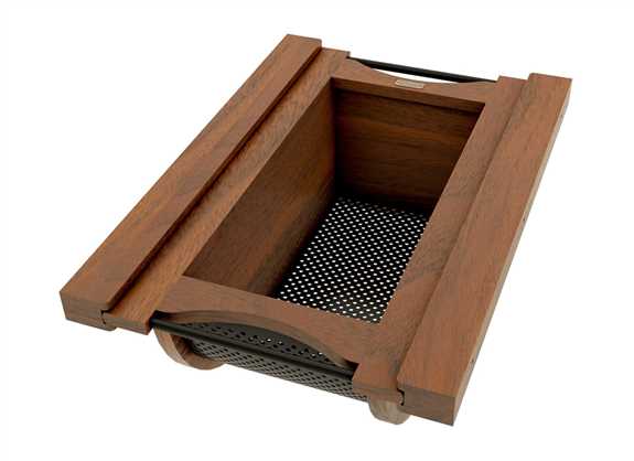 Walnut/Black Dry Good Pullout Basket For 15"