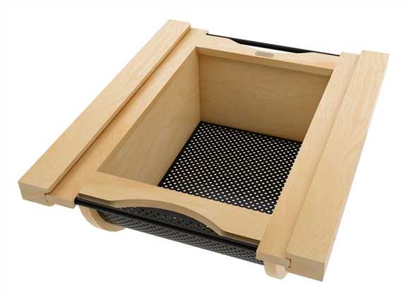 Natural Maple/ Black Dry Goods Basket for 18"
