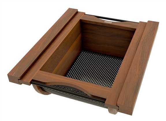 Walnut/Black Dry Goods Baskets for 18"