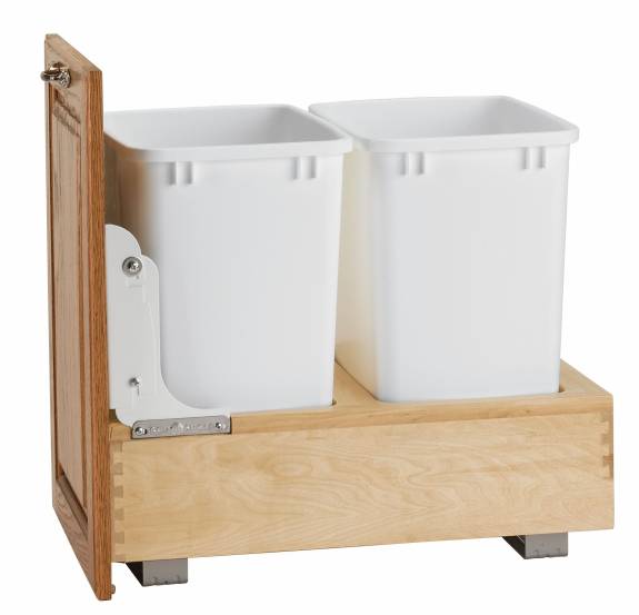 Double 35 Quart Pullout Waste Container