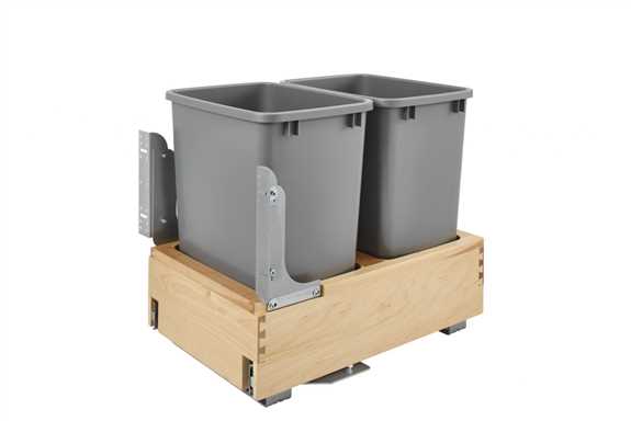 Double Bottom Mount Rev-A-Motion Wood Waste Containers