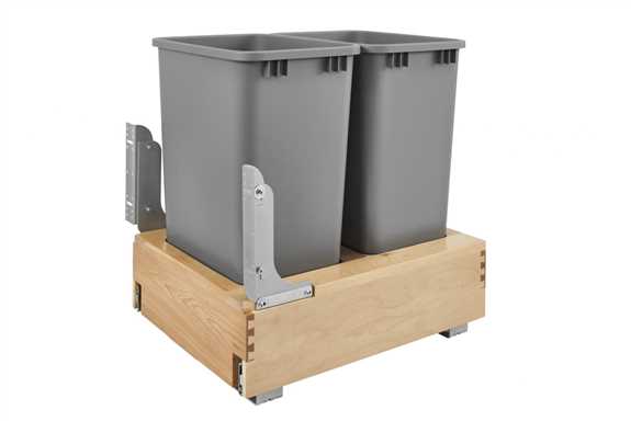 Double 50 Quart Pullout Waste Container