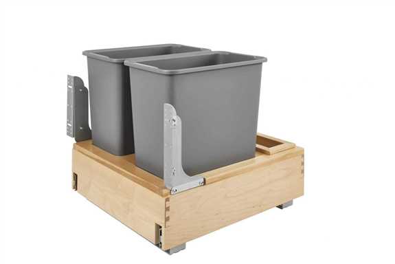 Double 32 Quart Bottom Mount Waste Container