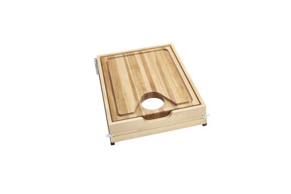 Natural Maple Cut-Out Cutting Board Drawer w/ BLUMOTION Soft-Close