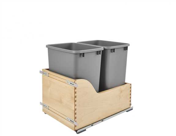 Double 35 Quart Pullout Waste Container