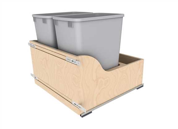 DBL 32 Qt Wood Waste Container - Blum Slides