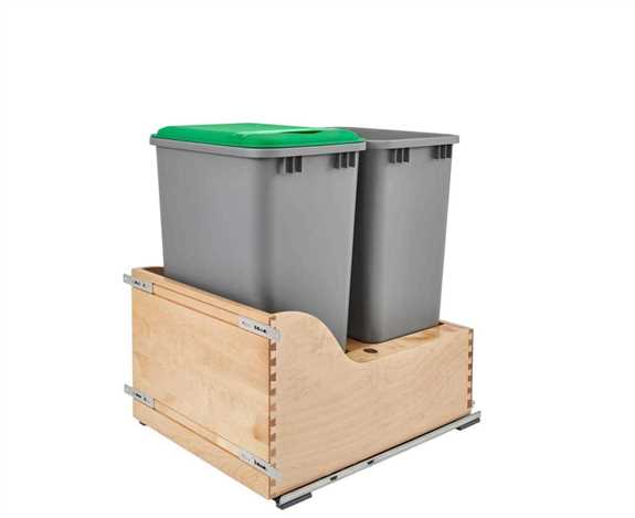 Servo Double 50 Quart Pullout Waste Container