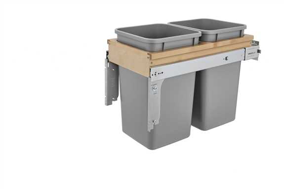 Double 27 Quart Top Mount Waste Container