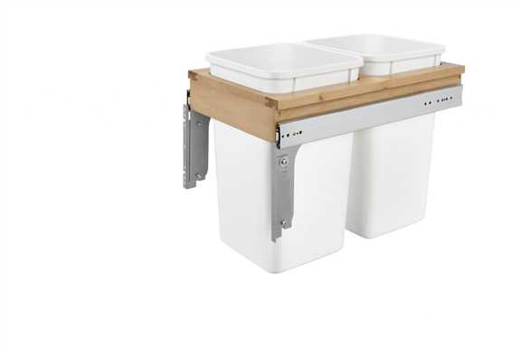 Double 27 Quart Top Mount Waste Container