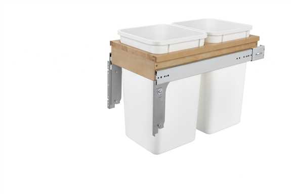 Double 27 Quart Top Mount Waste Container