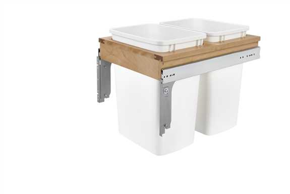 Double 50 Quart Top Mount Waste Container