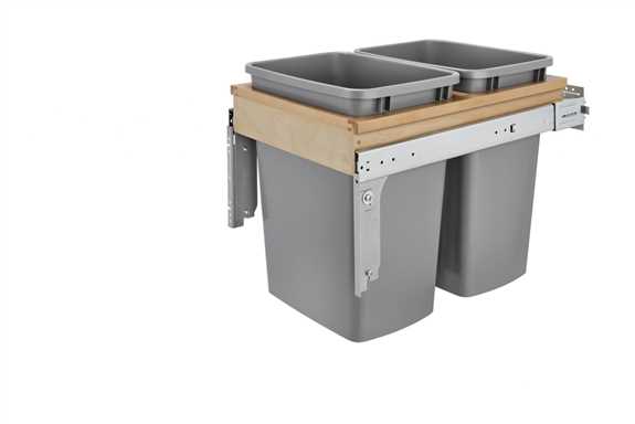 Double 50 Quart Top Mount Waste Container