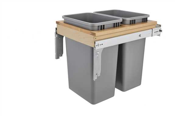 Double 50 Quart Top Mount Waste Container