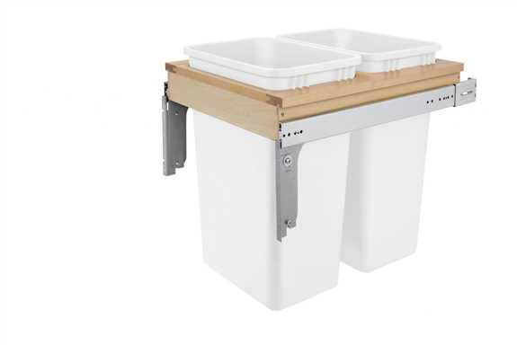 Double 50 Quart Top Mount Waste Container
