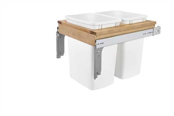 Double 35 Quart Top Mount Waste Container