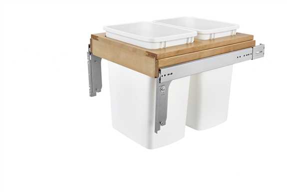 Double 35 Quart Top Mount Waste Container