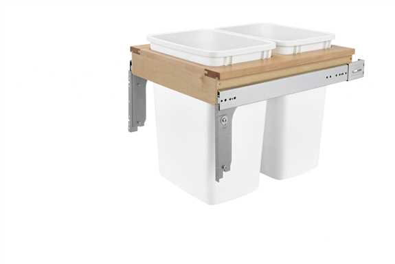 Double 35 Quart Top Mount Waste Container