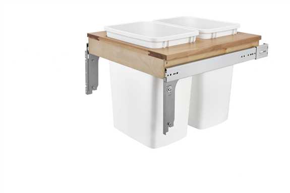 Double 35 Quart Top Mount Waste Container