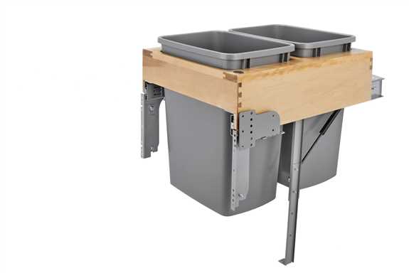 Double 35 Quart Top Mount Waste Container