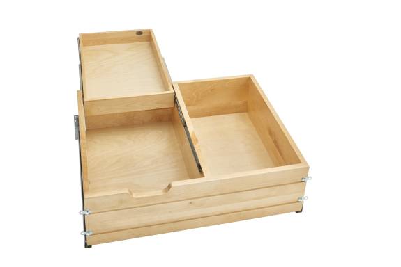 Natural Maple Tiered Deep Drawer w/ BLUMOTION Soft-Close for Face Frame 30" BCD